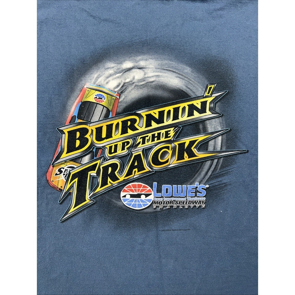 VTG NASCAR Double Sided Shirt Charlotte Speed Demon Mens 2XL XXL Racing Dale Y2K - Picture 11 of 11